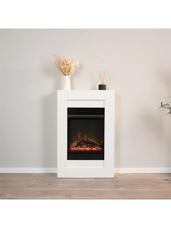 Caminetto elettrico da pavimento a libera installazione a LED Bianco - SONO