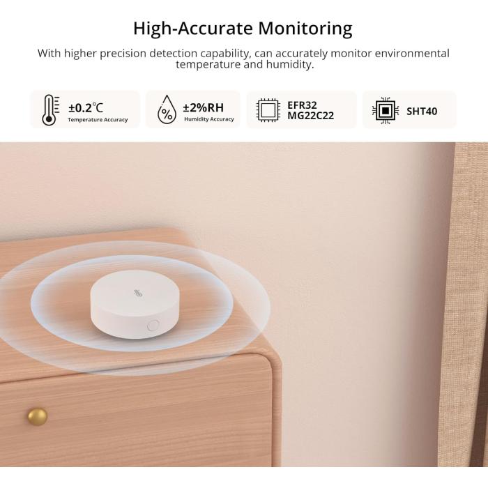 Sensore di Temperatura e Umidità Smart ZigBee snzb-02p