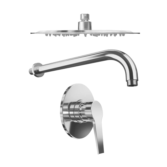 Set doccia cromato - Miscelatore incasso Sophia con braccio e soffione slim 20 cm