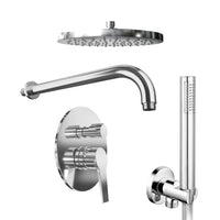 Set doccia cromato - Miscelatore incasso 2 vie Sophia, braccio 30cm, soffione 20cm e doccino