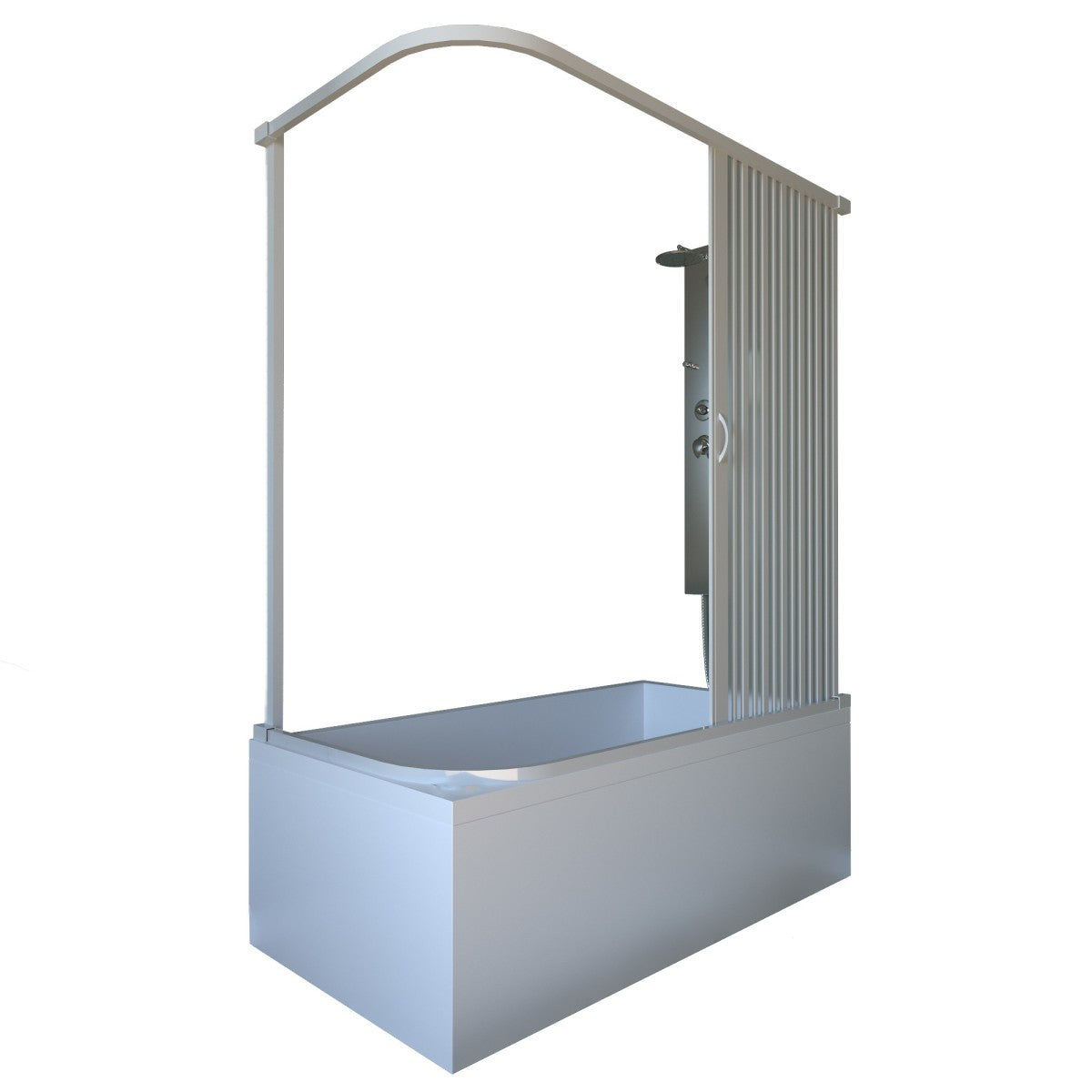 Sopra vasca in pvc bianco 1 anta h 150, misura 70x140