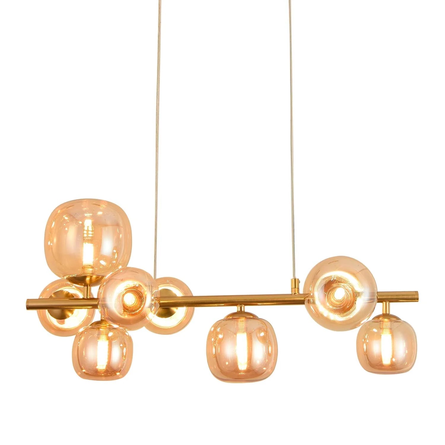 LÚZETE - SOSPENSIONE 8 LUCI FERRO ORO NICOLETTA