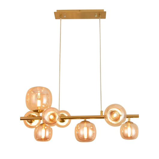 LÚZETE - SOSPENSIONE 8 LUCI FERRO ORO NICOLETTA