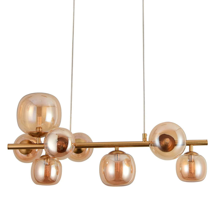 LÚZETE - SOSPENSIONE 8 LUCI FERRO ORO NICOLETTA