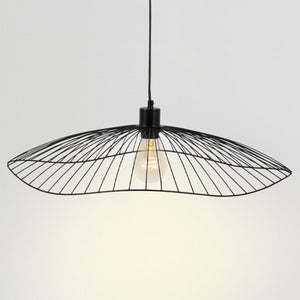 IDMarket - Sospensione in filo metallico nero, diametro 60 cm