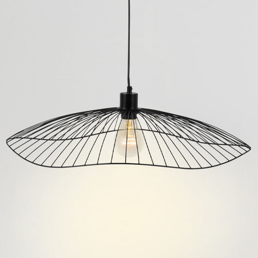 IDMarket - Sospensione in filo metallico nero, diametro 60 cm