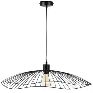 IDMarket - Sospensione in filo metallico nero, diametro 60 cm