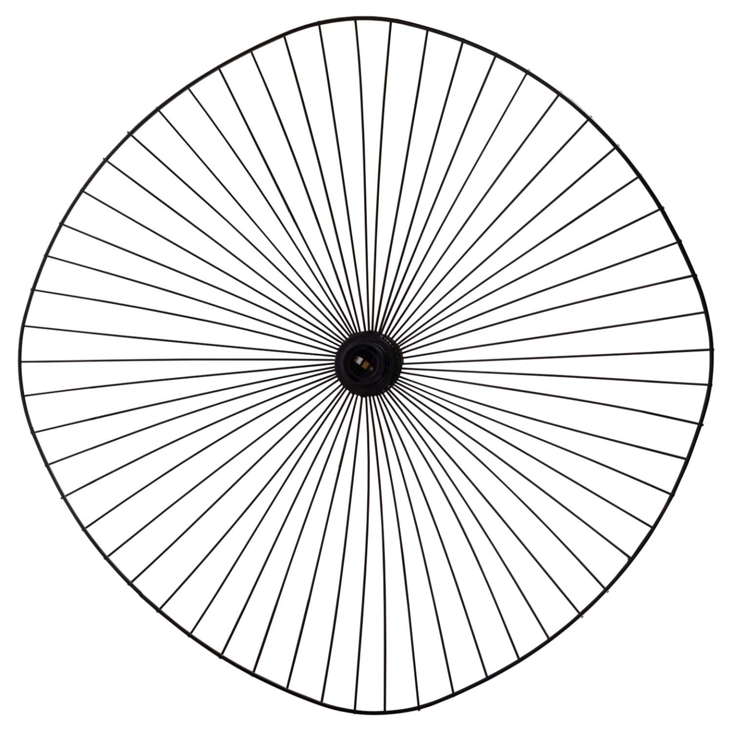 IDMarket - Sospensione in filo metallico nero, diametro 60 cm