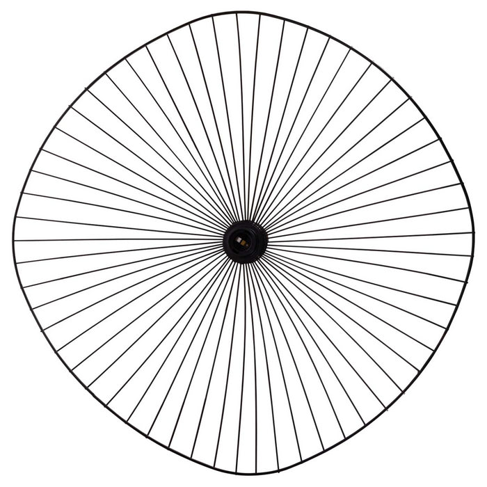 IDMarket - Sospensione in filo metallico nero, diametro 60 cm