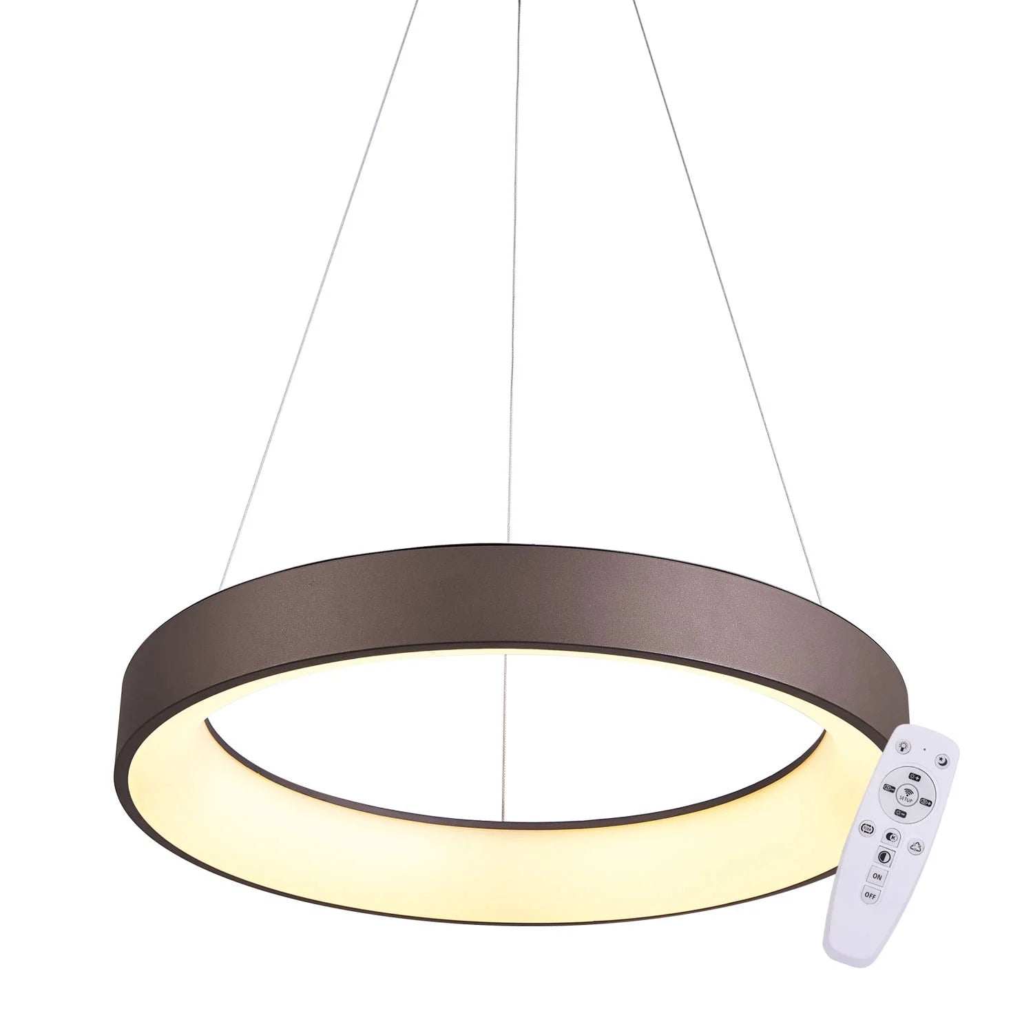 LÚZETE - SOSPENSIONE LED POWELL 50W REGOLABILE CAFFÈ