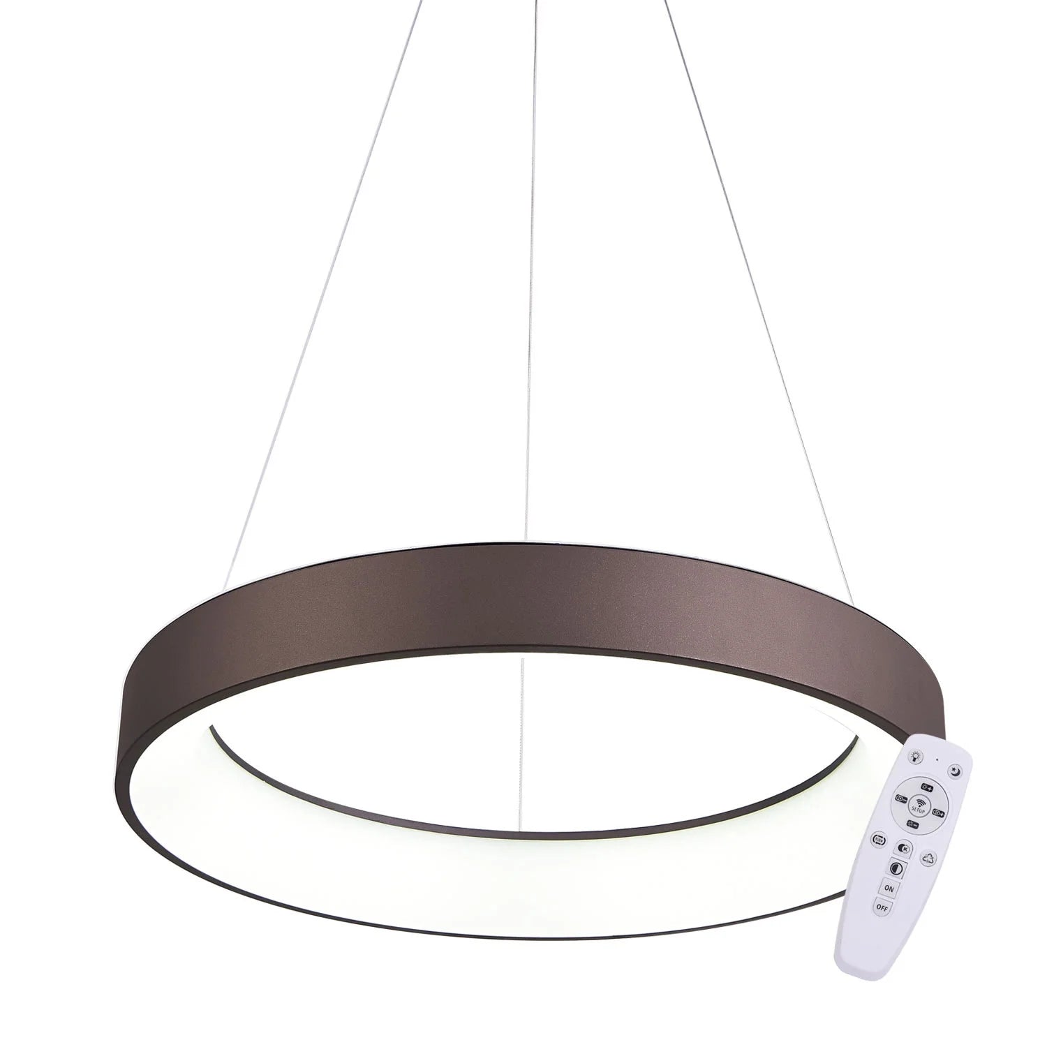 LÚZETE - SOSPENSIONE LED POWELL 50W REGOLABILE CAFFÈ