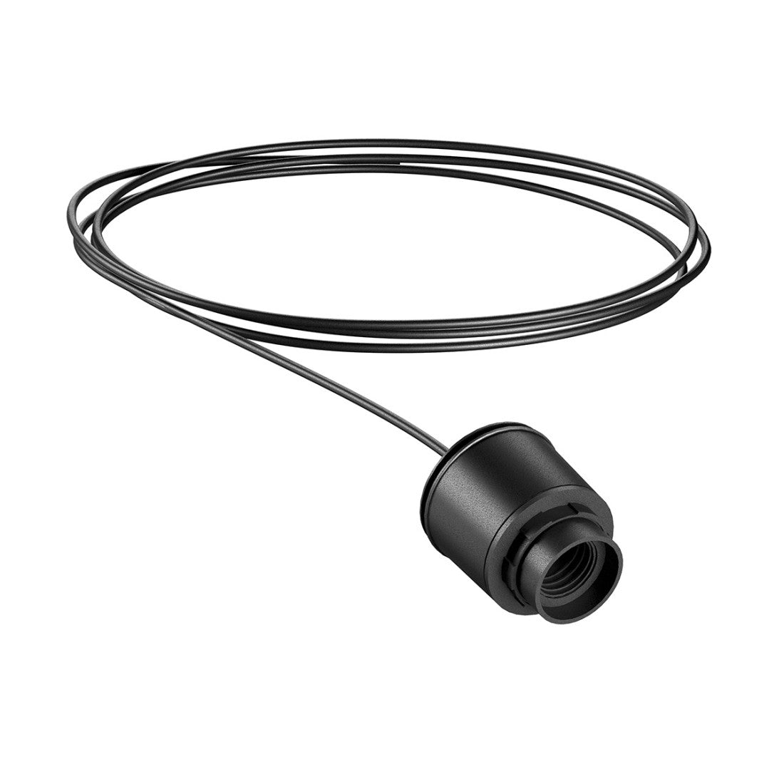 Sospensione vetro blu gea luce numa bt3 bl e27 led lampada soffitto decentramento moderna, finitura metallo nero