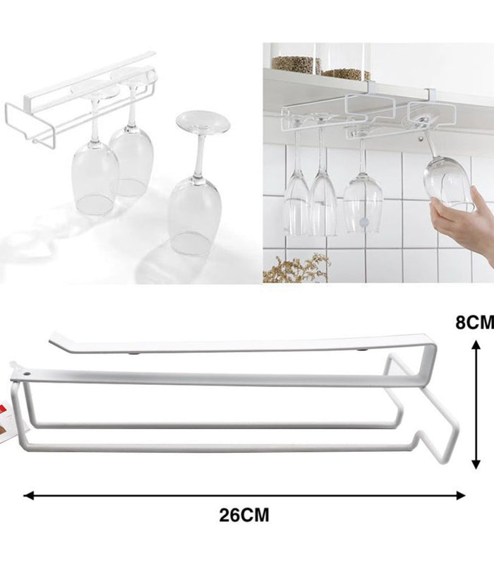 Sottoripiano Sotto Ripiano Con Gancio Appendi Bicchieri Attrezzi Per Cucina 26x8         