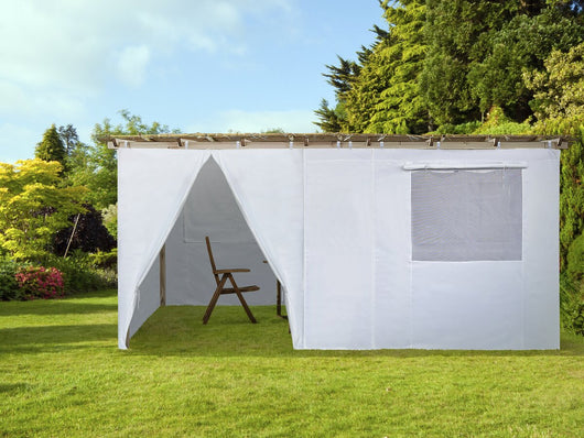 Sukkah in legno 3 x 5 m con tessuto - Kosher lemaehadrin - Skhah Non incluso