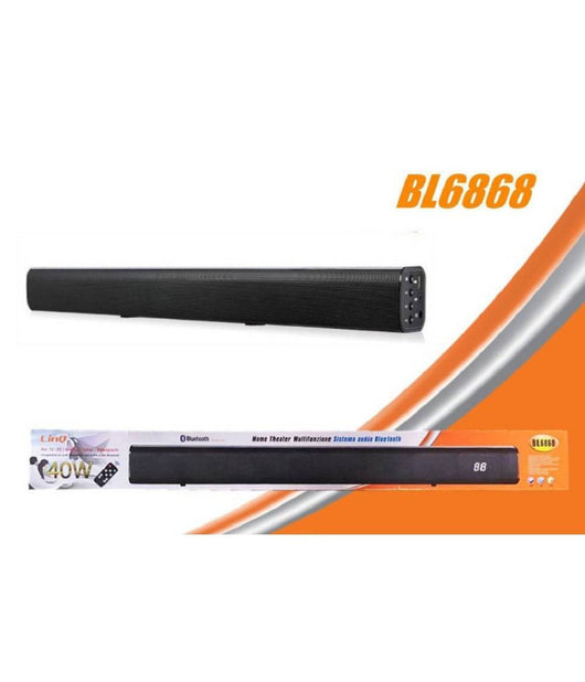 Sound Bar Sistema Audio Bluetooth Home Theater Multifunzione 40w Telecomando Bl6868         