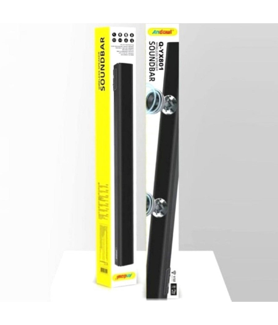 Soundbar Barra Audio Bluetooth Wireless 5wx2 Ricaricabile Telecomando Q-yx801         