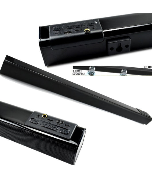 Soundbar Barra Audio Bluetooth Wireless 5wx2 Ricaricabile Telecomando Q-yx801         