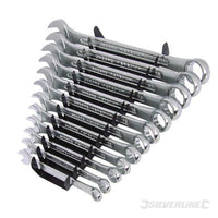 Set chiavi Silverline in acciaio temprato 12 Pezzi da 8 a 19 mm e anello esagonale 15°