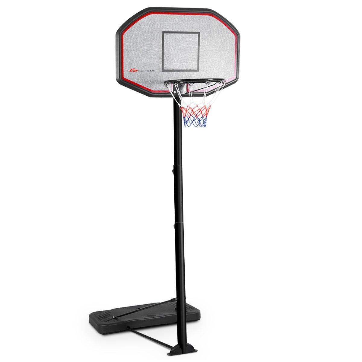Canestro da basket su supporto mobile regolabile con ruote altezza 220-305 cm 20_0000866