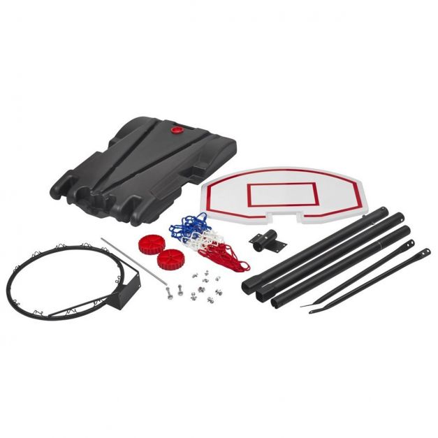 Canestro da basket portatile regolabile altezza 1,78 m 2,08 m in pe e telaio in acciaio base 74 x 55 x 13 cm riempibile 20_0008970