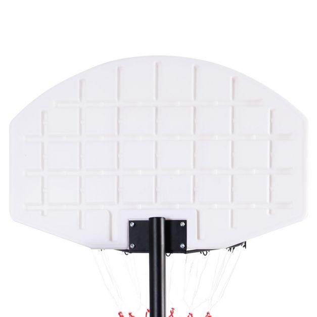 Canestro da basket portatile regolabile altezza 1,78 m 2,08 m in pe e telaio in acciaio base 74 x 55 x 13 cm riempibile 20_0008970