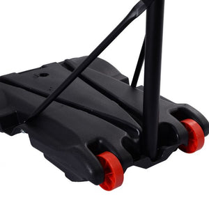 Canestro da basket portatile regolabile altezza 1,78 m 2,08 m in pe e telaio in acciaio base 74 x 55 x 13 cm riempibile 20_0008970