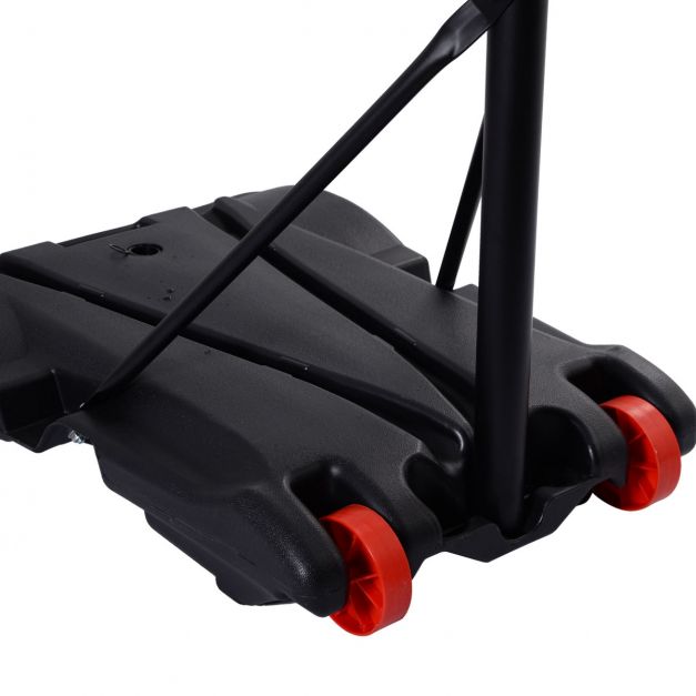 Canestro da basket portatile regolabile altezza 1,78 m 2,08 m in pe e telaio in acciaio base 74 x 55 x 13 cm riempibile 20_0008970