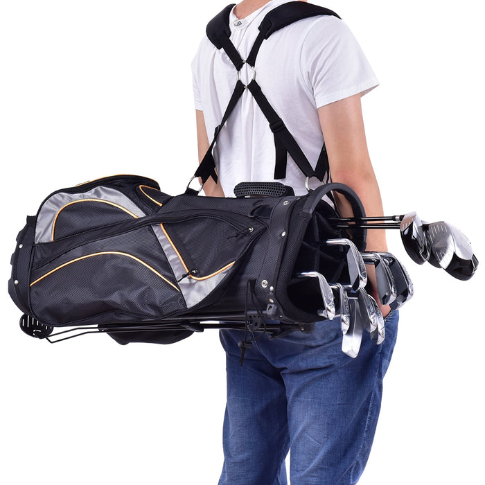 Borsa da golf tessuto in poliestere 9 Pollici Sacca di golf professionalecon tracolla Nero-Golf
