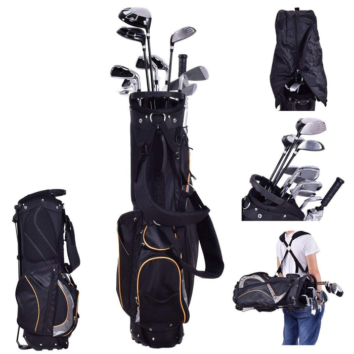 Borsa da golf tessuto in poliestere 9 Pollici Sacca di golf professionalecon tracolla Nero-Golf