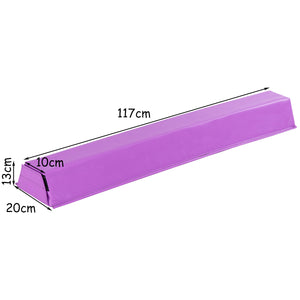 Trave da ginnastica 117cm, Trave di equilibrio con chiusura in velcro Viola-Sbarre e travi da ginnastica