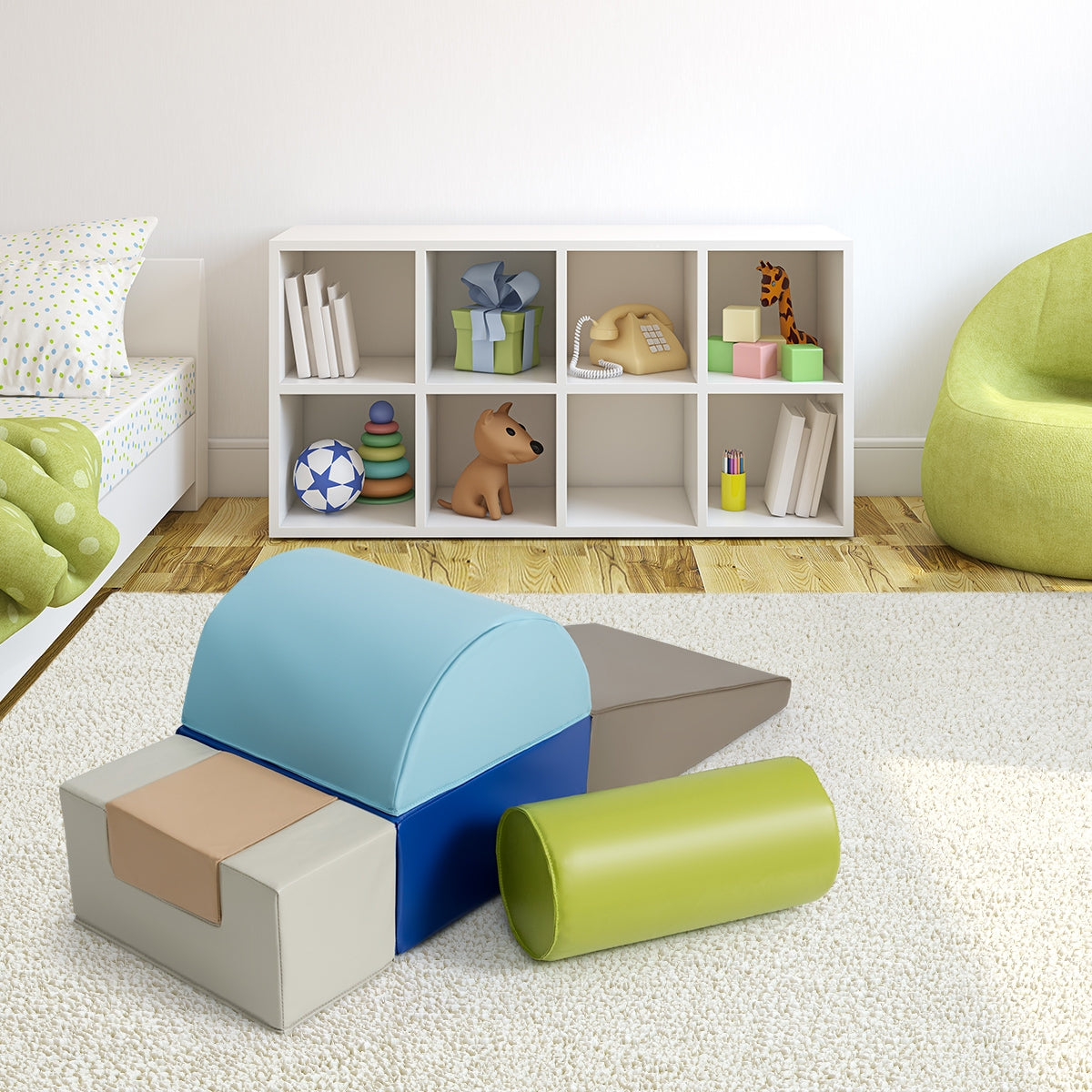 Set con 6 pezzi per giocare e arrampicarsi, Blocchi per bambini per sviluppo motricit¨¤-Giocattoli educativi