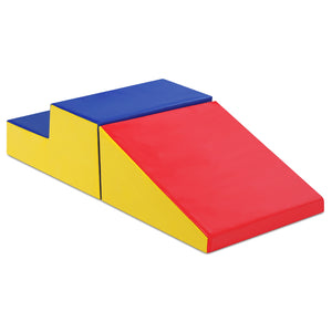 Set attivit¨¤ per arrampicarsi e gattonare, Gradini in schiuma morbida e rampa giocattolo per arrampicarsi, Colorato-Giocattoli educativi