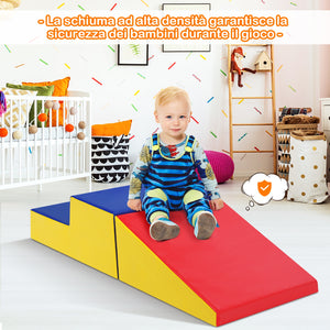 Set attivit¨¤ per arrampicarsi e gattonare, Gradini in schiuma morbida e rampa giocattolo per arrampicarsi, Colorato-Giocattoli educativi