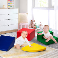 Set giocattolo educativo con 4 pezzi, Set in EPE per arrampicarsi all¡¯interno per bambini e neonati Rosso-Giocattoli educativi