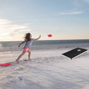 Gioco cornhole classico con 8 sacchi di sabbia per multigiocatori, Set sacco di sabbia e tavolo da gioco-Giochi esterni