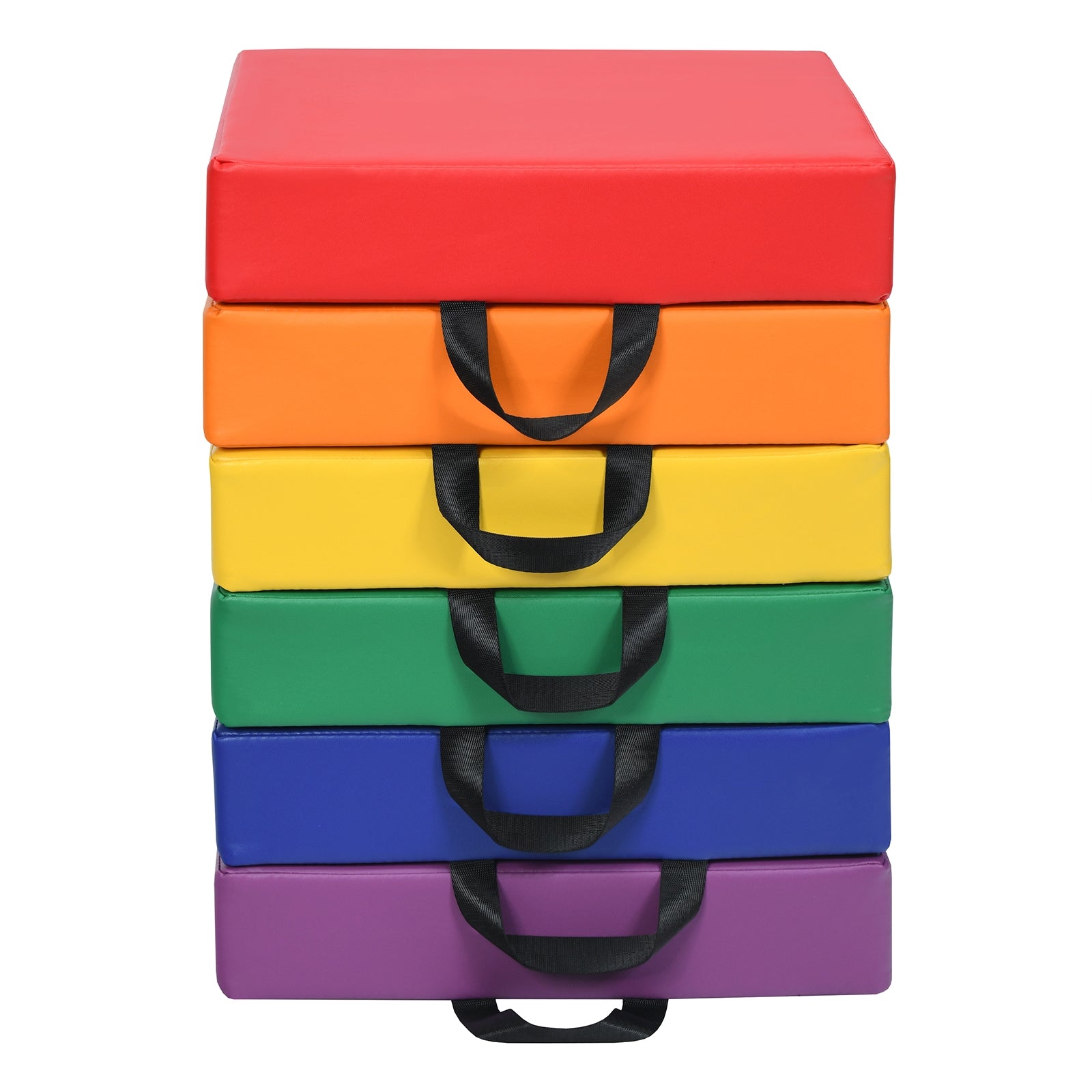 Cuscinetti per bambini con 6 colori e forma quadrata, Cuscini impermeabili con maniglia ergonomica Colorato-Giocattoli educativi