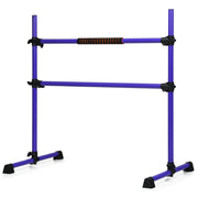Sbarra da danza doppia regolabile 20-119 cm con 4 cuscinetti antiscivolo design moderno ferro viola 20_0011659