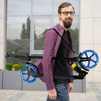 Monopattino con luci LED e ruote silenziose per bambini pi¨´ di 8 anni, Monopattino pieghevole con tracolla Nero-Monopattini