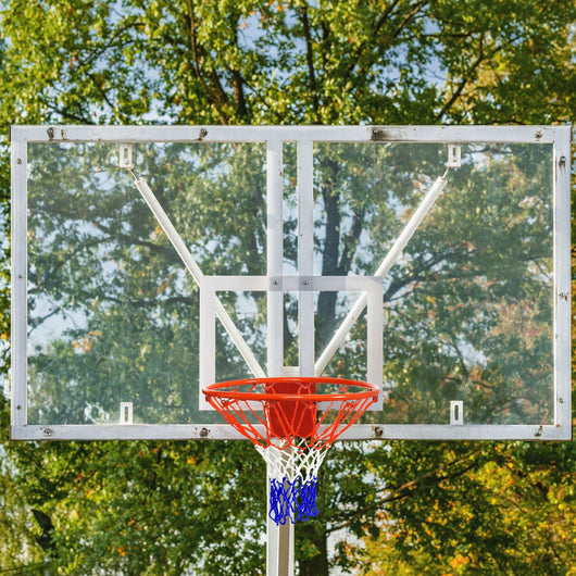 Anello da basket da esterno a rete montato al muro, Anello da basket con rete resistente alle intemperie-Ricreazione outdoor