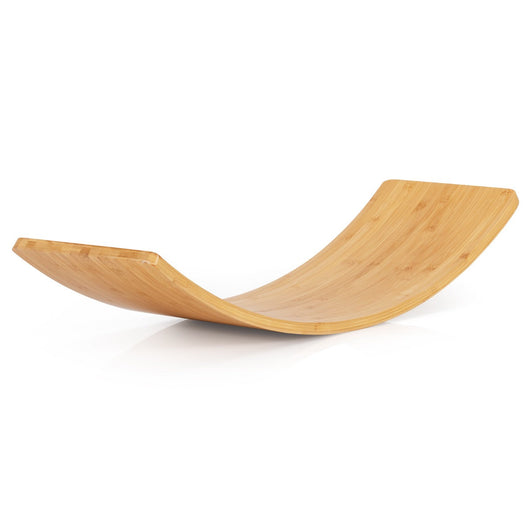 Balance board curva 90,5 x 30 x 16,5 cm migliora l'equilibrio ed è adatta per uso interno ed esterno. Realizzata in bambù naturale. 20_0019533