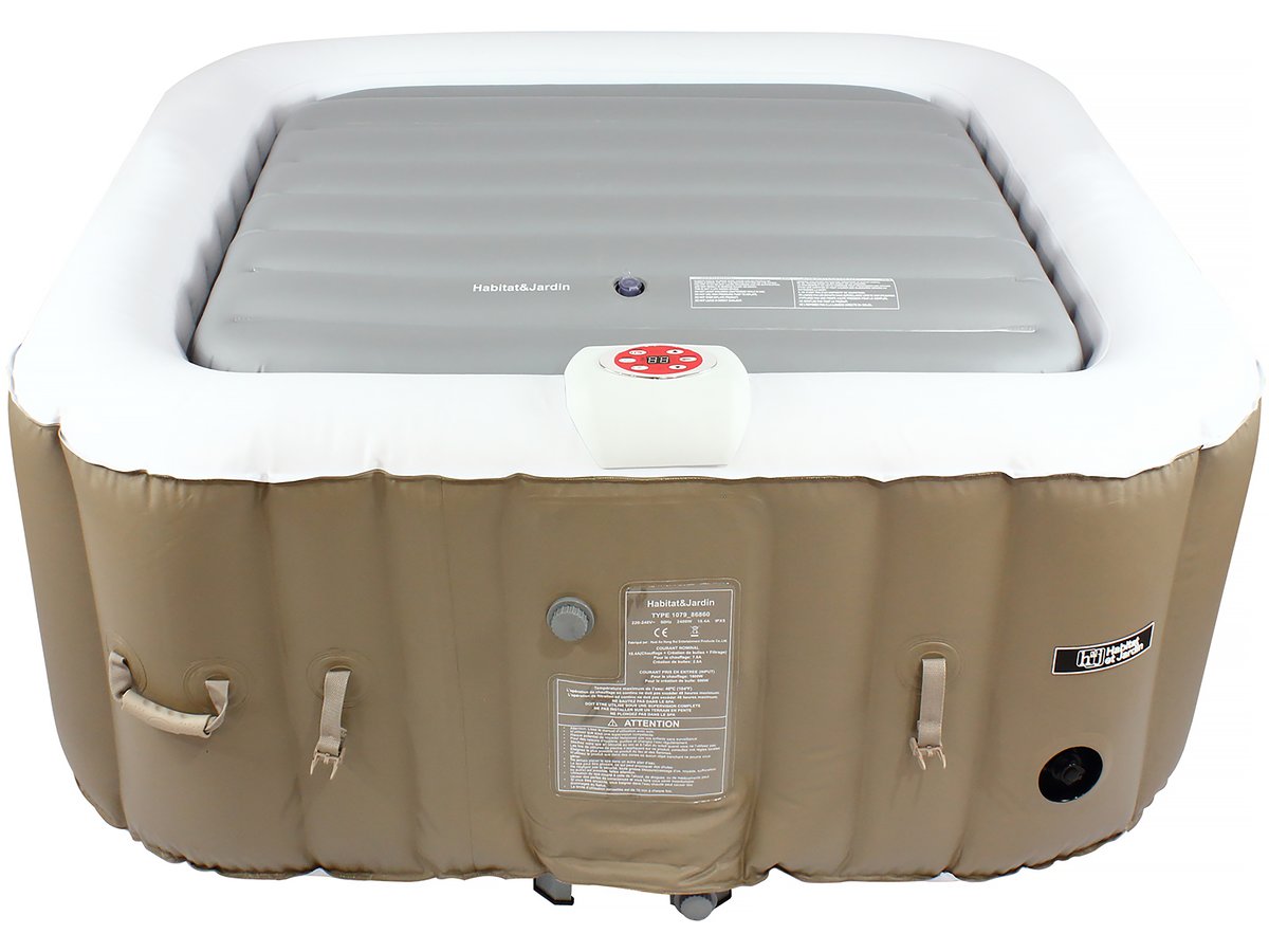 Copertura gonfiabile quadrata per spa 111 x 113 cm - Grigio