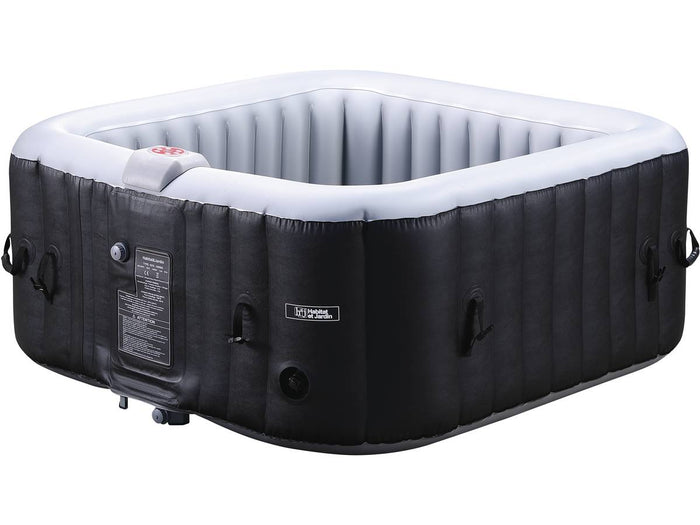 Spa gonfiabile NICE in PVC - 4 posti a sedere - Grigio/Nero