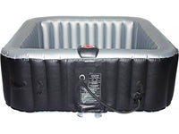 Spa gonfiabile "Nice" con cerchio LED galleggiante - 6 posti - Grigio/Nero