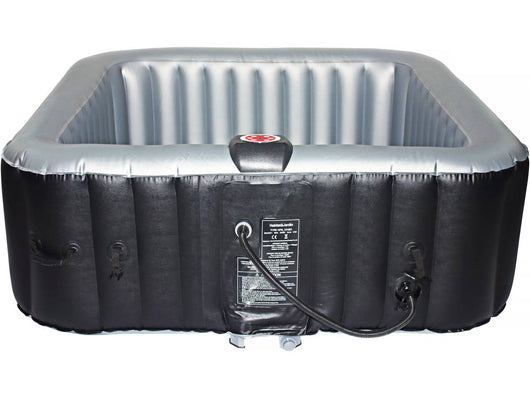 Spa gonfiabile "Nice" con cerchio LED galleggiante - 6 posti - Grigio/Nero