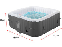 Spa gonfiabile RIVIERA in PVC 4 posti Grigio/bianco