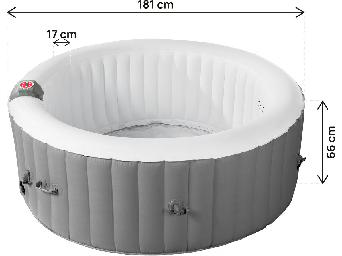Spa gonfiabile in PVC "Rio" - 4 posti - Grigio/Bianco