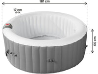 Spa gonfiabile in PVC "Rio" - 4 posti - Grigio/Bianco