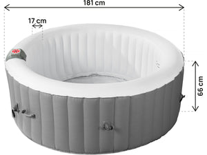 Spa gonfiabile in PVC "Rio" - 4 posti - Grigio/Bianco