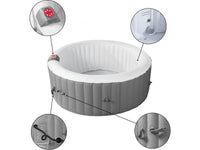 Spa gonfiabile in PVC "Rio" - 4 posti - Grigio/Bianco