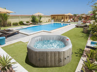 Spa gonfiabile ottagonale in PVC "Los Angeles" - 4 posti - Grigio chiaro/marrone
